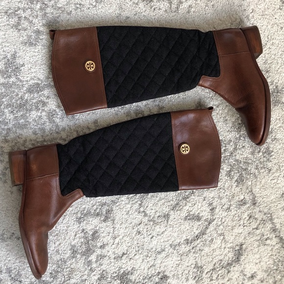Tory Burch Shoes - Tory Burch 6.5 Rosalie Riding Boot Quilted Leather